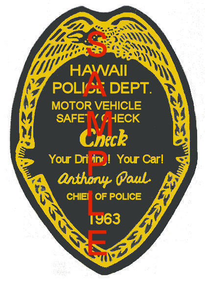 (image for) 1963 Hawaii Inspection Sticker